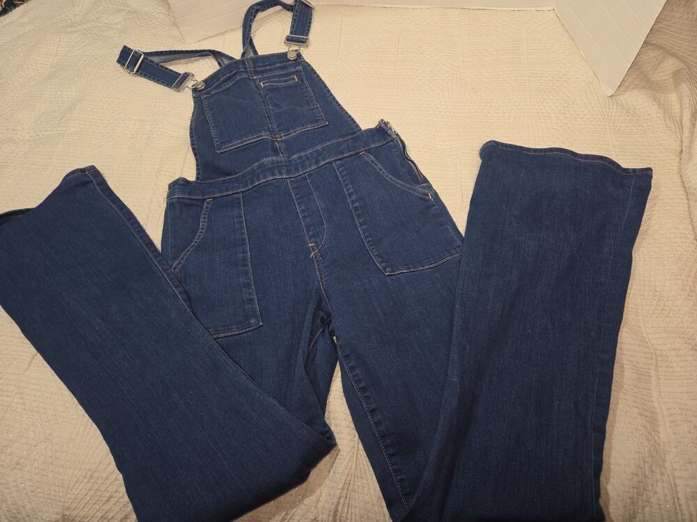 GAP 1969 Rumper Overall M TALL Women Boho Stretch Denim Bootcut Cotton Y2K Retro